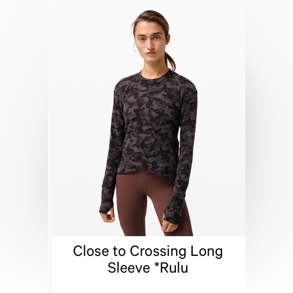 Lululemon Close to Crossing Long Sleeve Rulu - Camouflage Long Sleeve Top